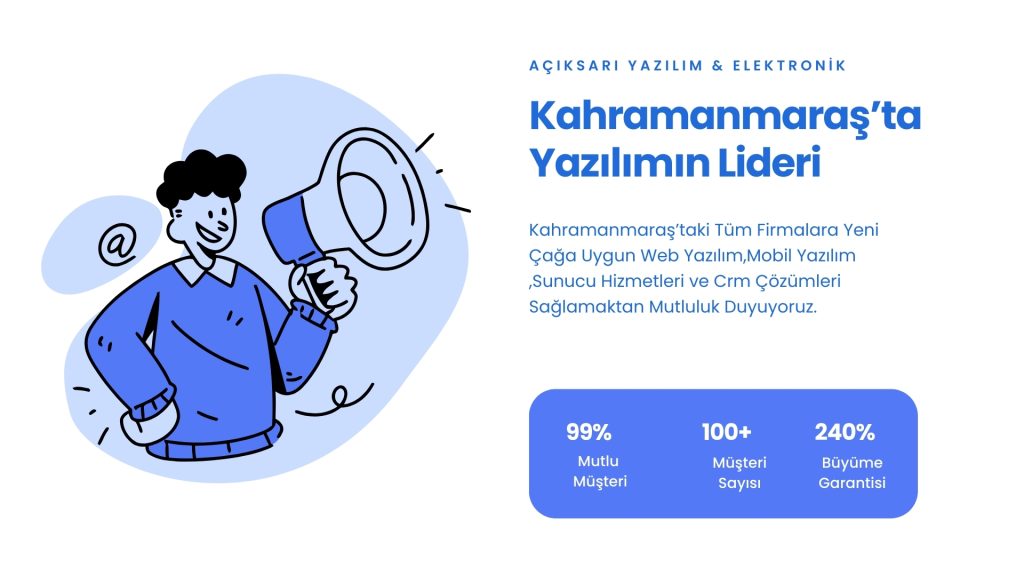 kahramanmaraş yazılım, onikişubat yazılım