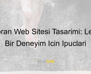 restoran web sitesi tasarımı